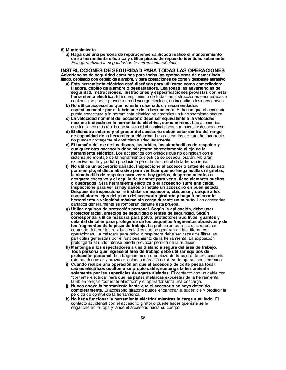 Porter-Cable PC1800AG User Manual | Page 52 / 72