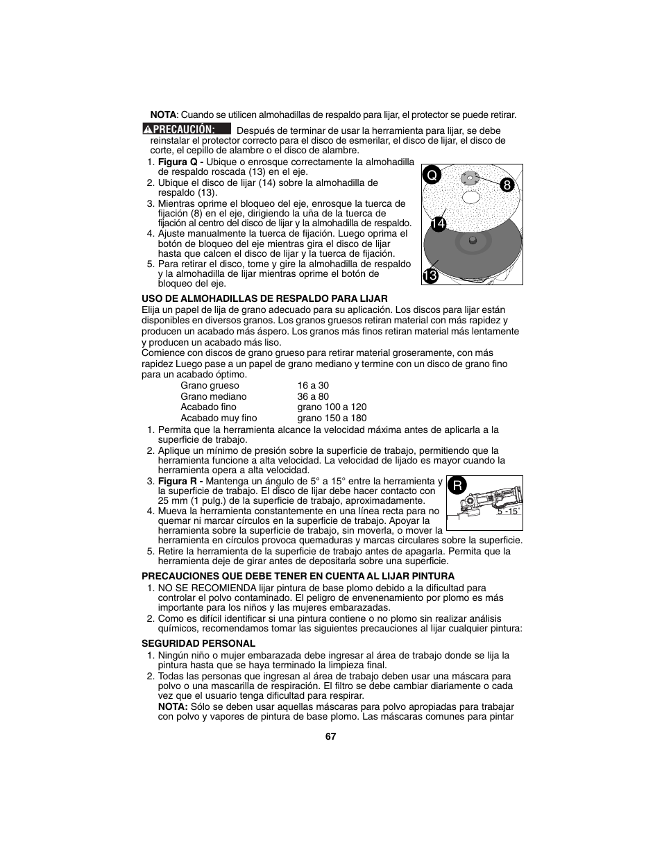 Porter-Cable PC1800AG User Manual | Page 67 / 72