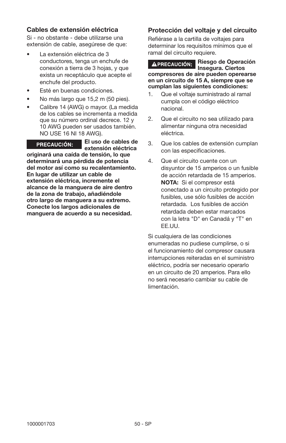 Porter-Cable 1000001703 User Manual | Page 50 / 60