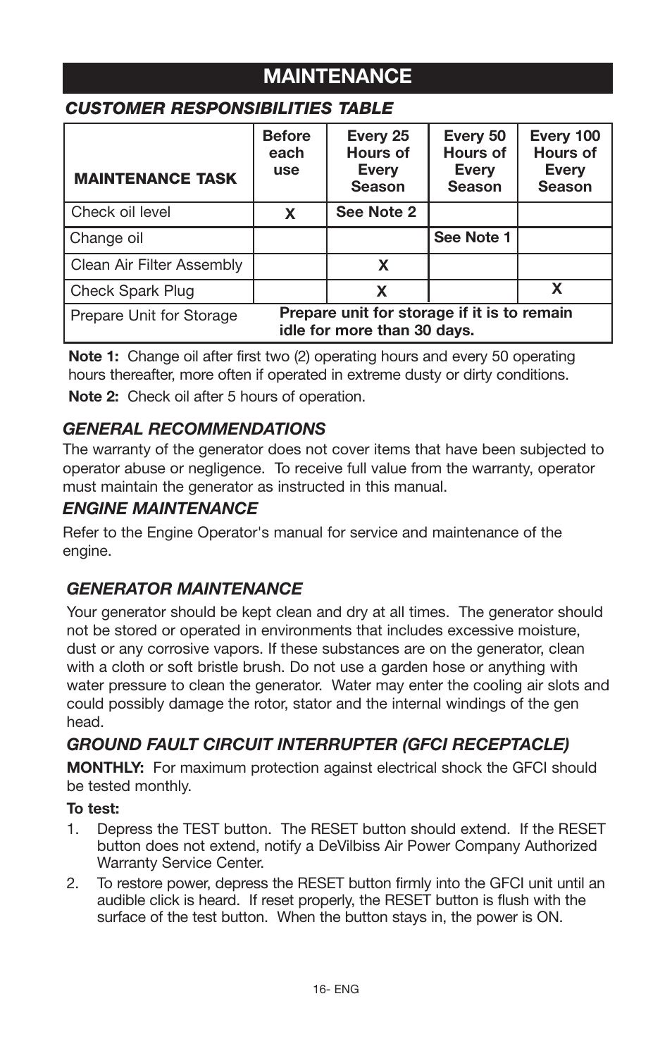 Maintenance | Porter-Cable H650IS-W User Manual | Page 16 / 24