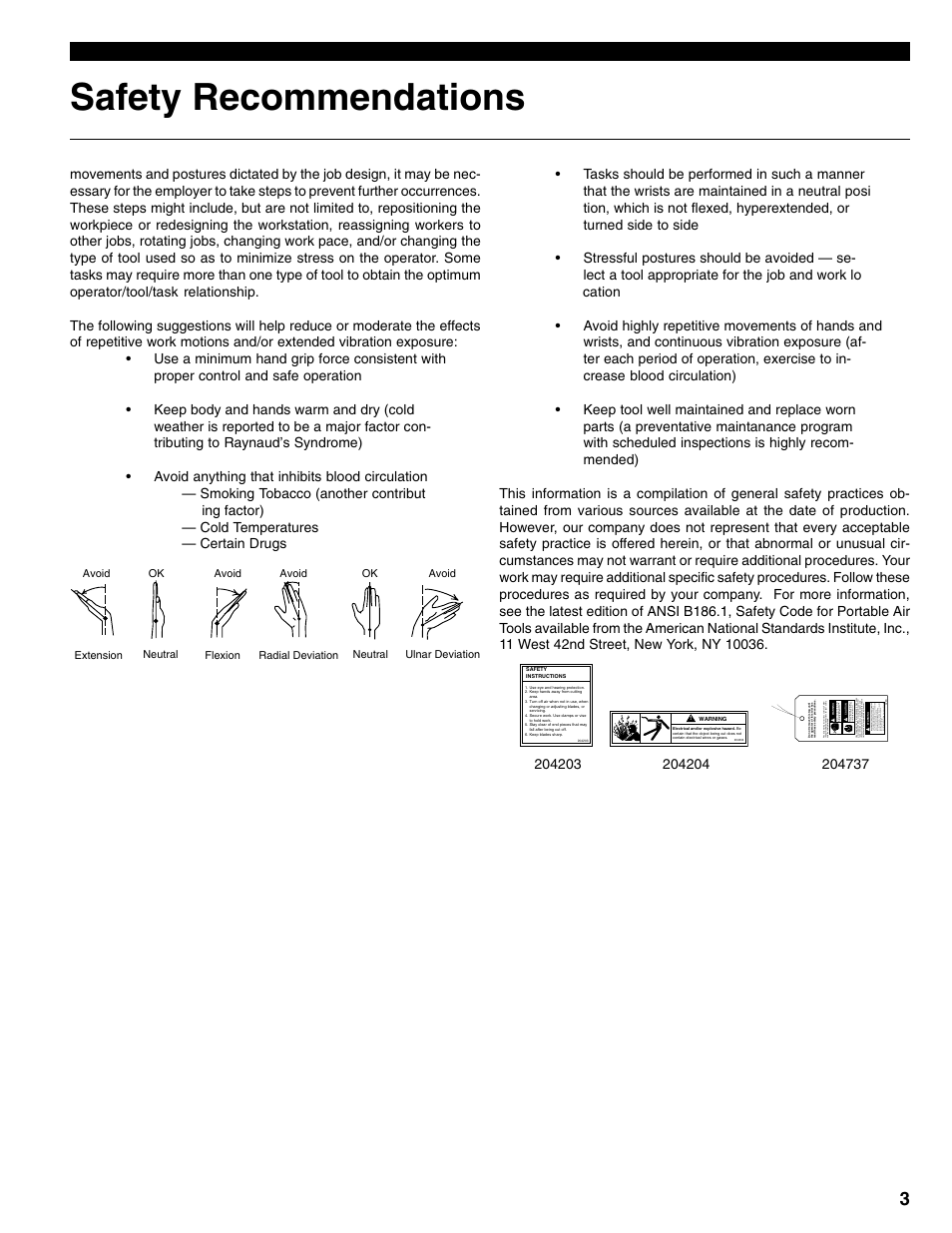 Safety recommendations | Porter-Cable 136 User Manual | Page 3 / 12