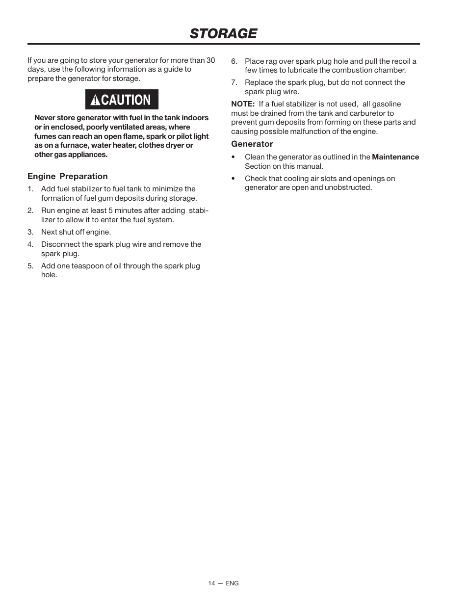 Storage | Porter-Cable T550 User Manual | Page 14 / 20