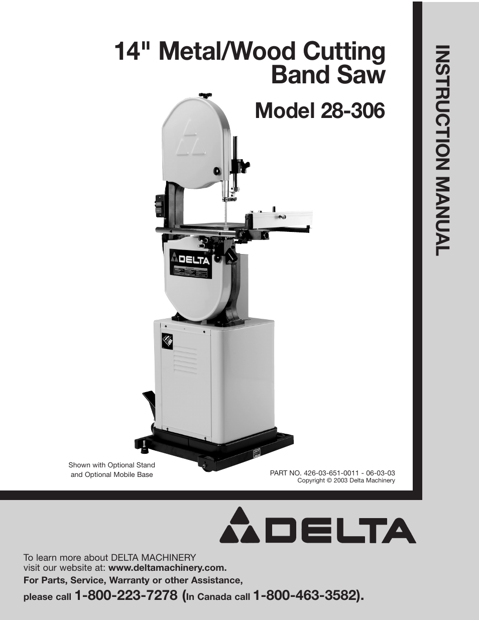 Porter-Cable 28-306 User Manual | 20 pages