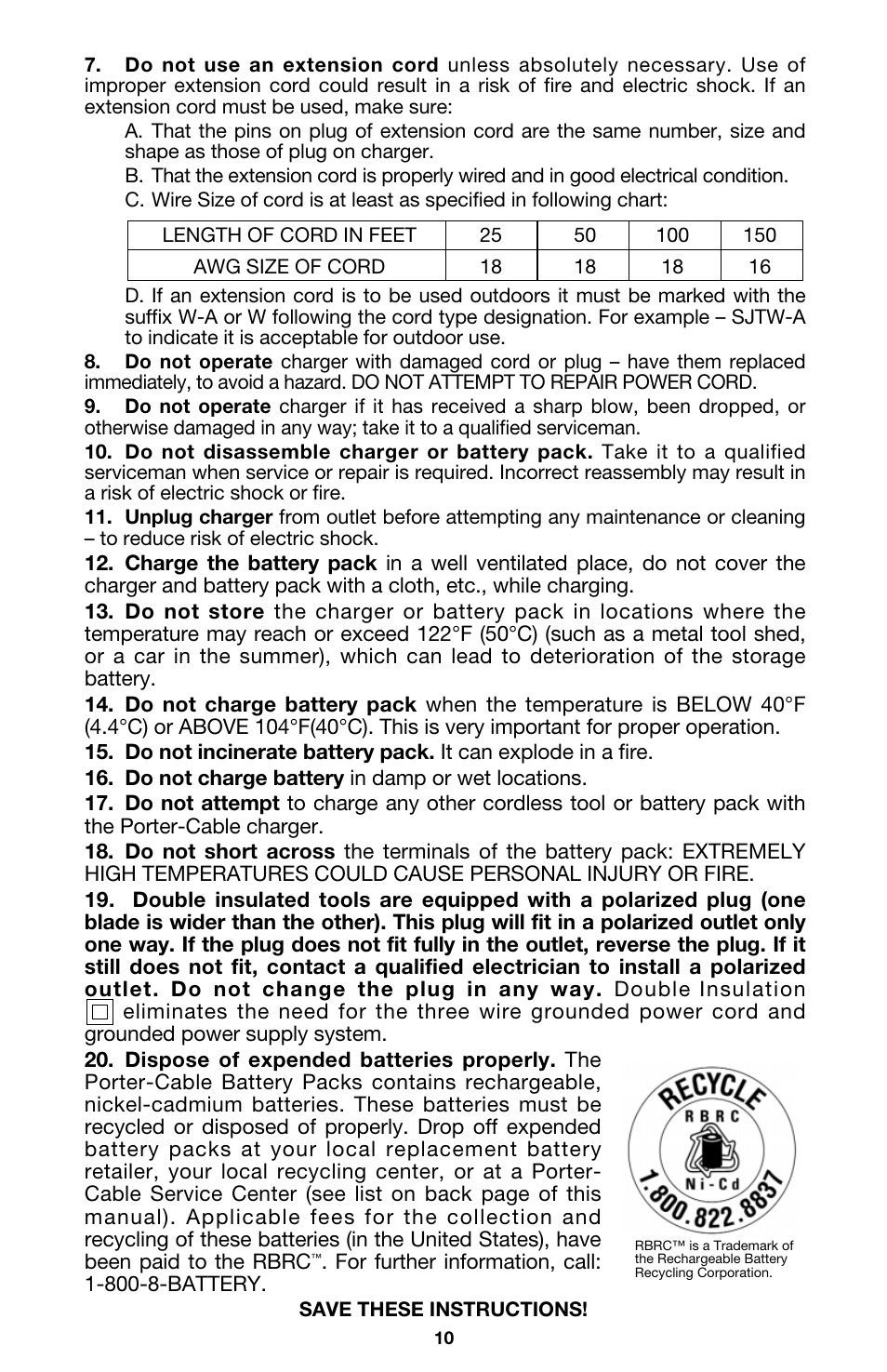 Porter-Cable 844 User Manual | Page 10 / 23