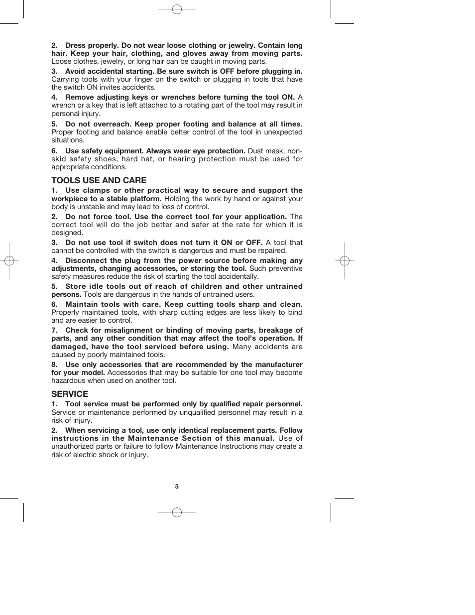 Porter-Cable TIGERCLAW 740 User Manual | Page 3 / 15