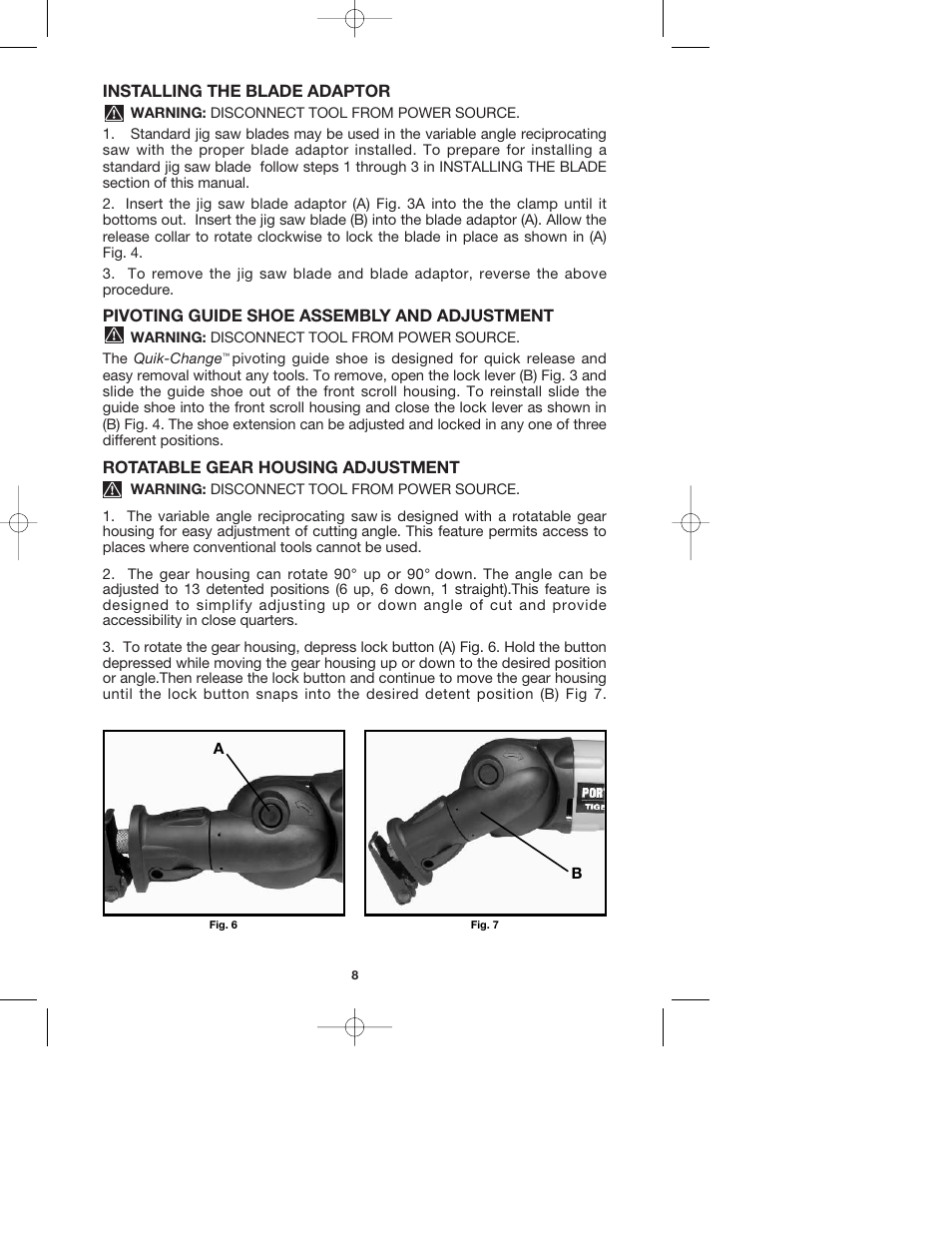 Porter-Cable TIGERCLAW 740 User Manual | Page 8 / 15