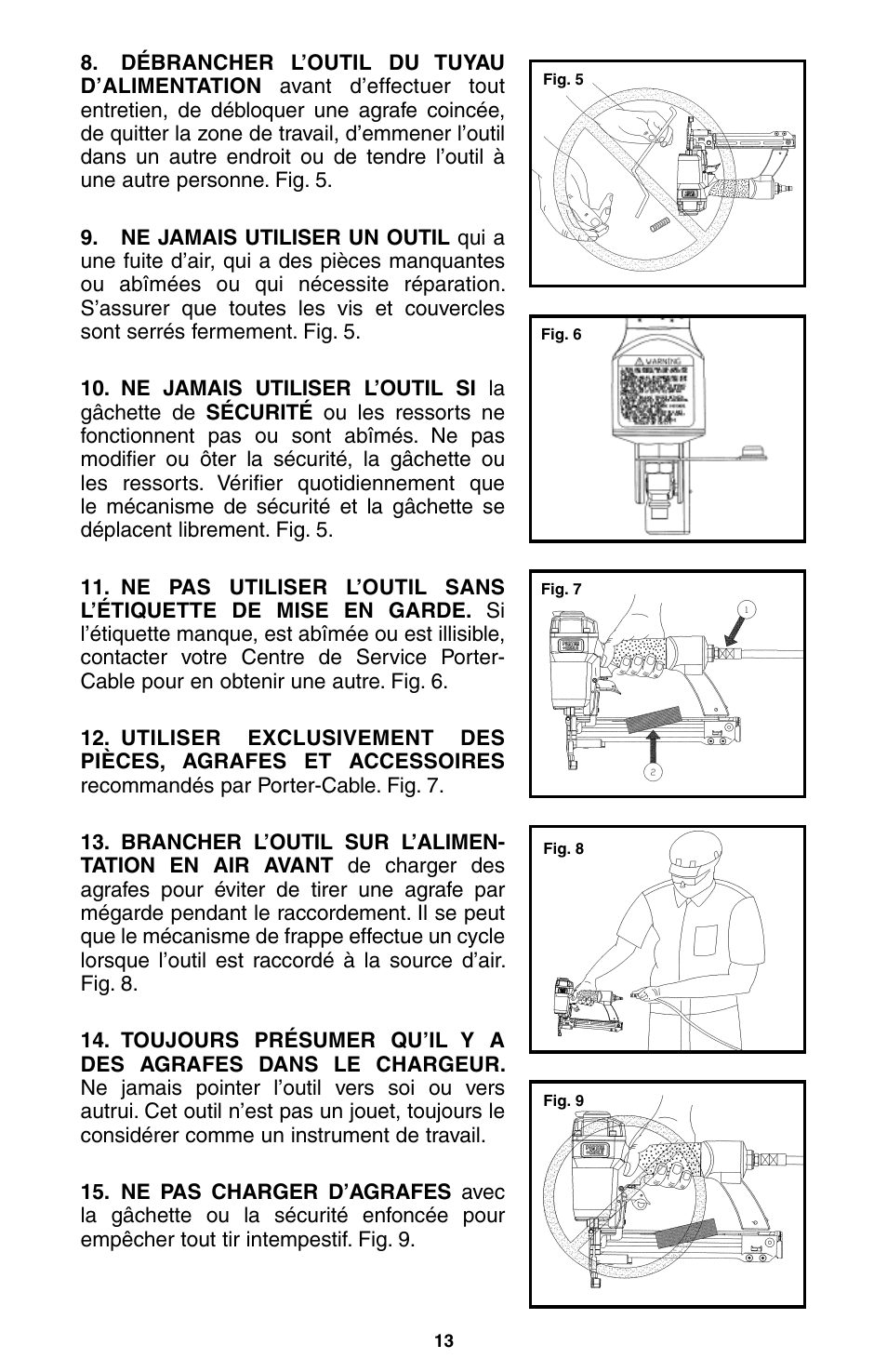 Porter-Cable NS100A User Manual | Page 14 / 37