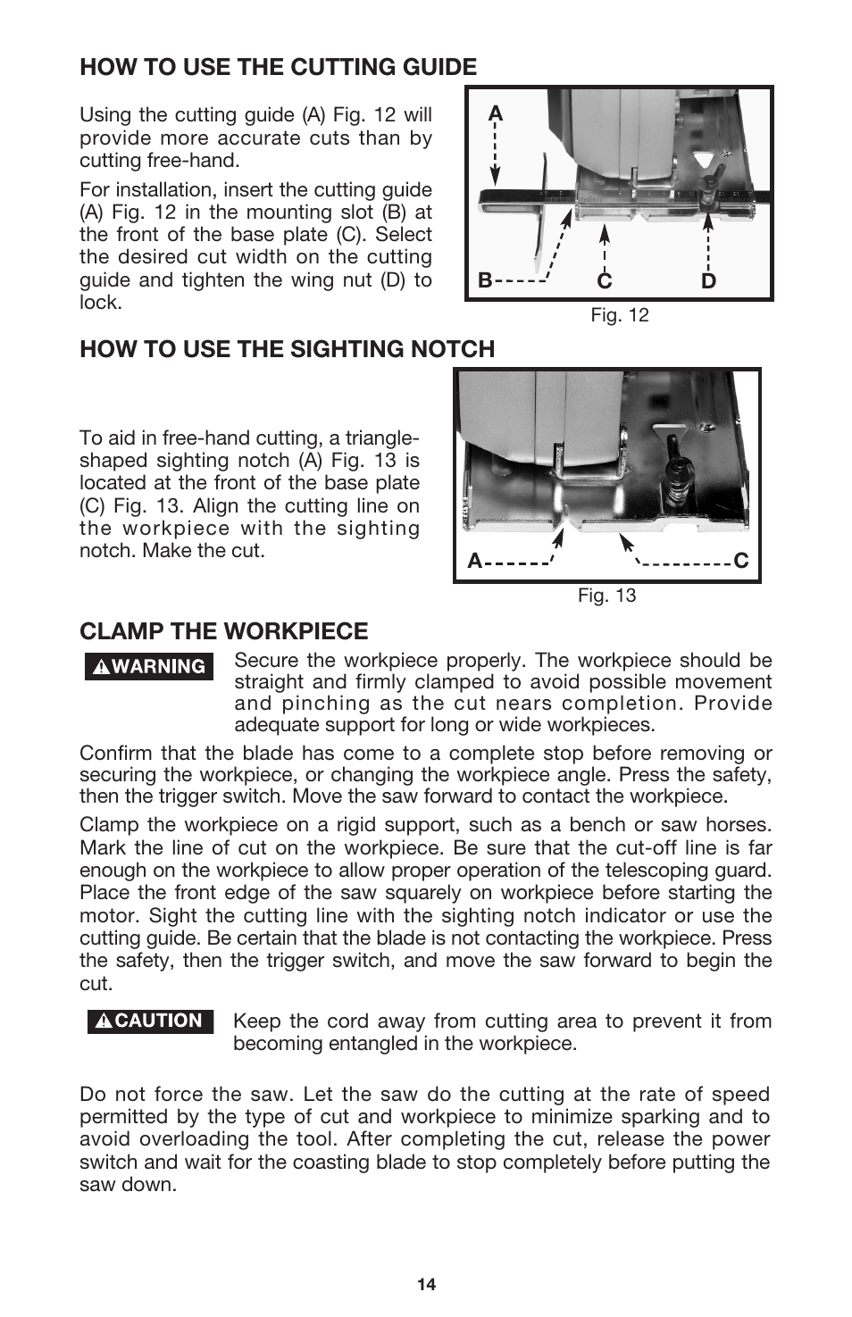 Porter-Cable 440 User Manual | Page 14 / 48