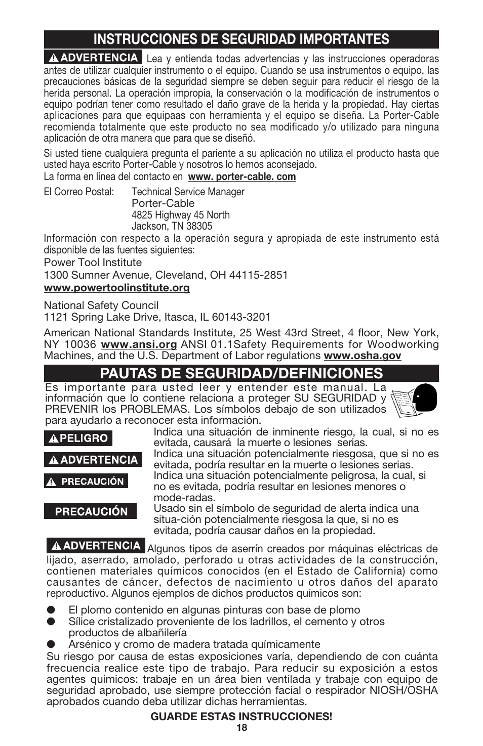 Porter-Cable 440 User Manual | Page 18 / 48
