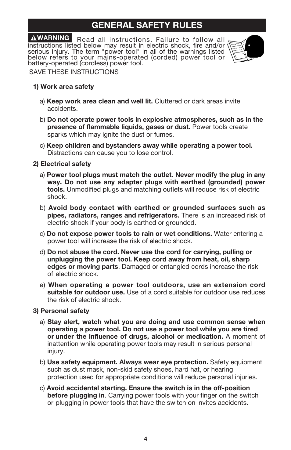 General safety rules | Porter-Cable 440 User Manual | Page 4 / 48