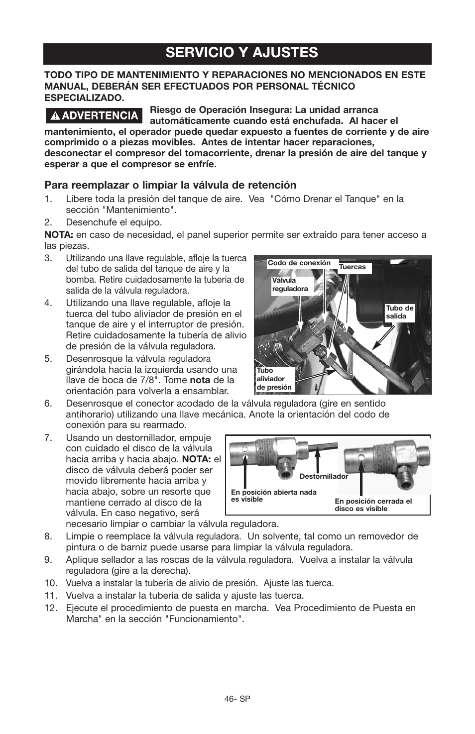 Servicio y ajustes | Porter-Cable JOB BOSS C3555 User Manual | Page 46 / 78