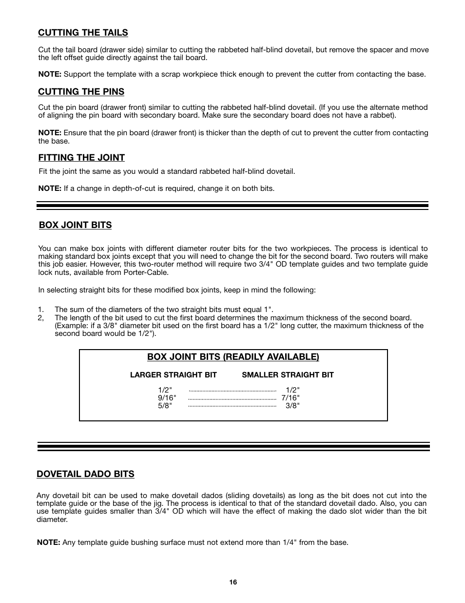 Porter-Cable 4212 User Manual | Page 16 / 44