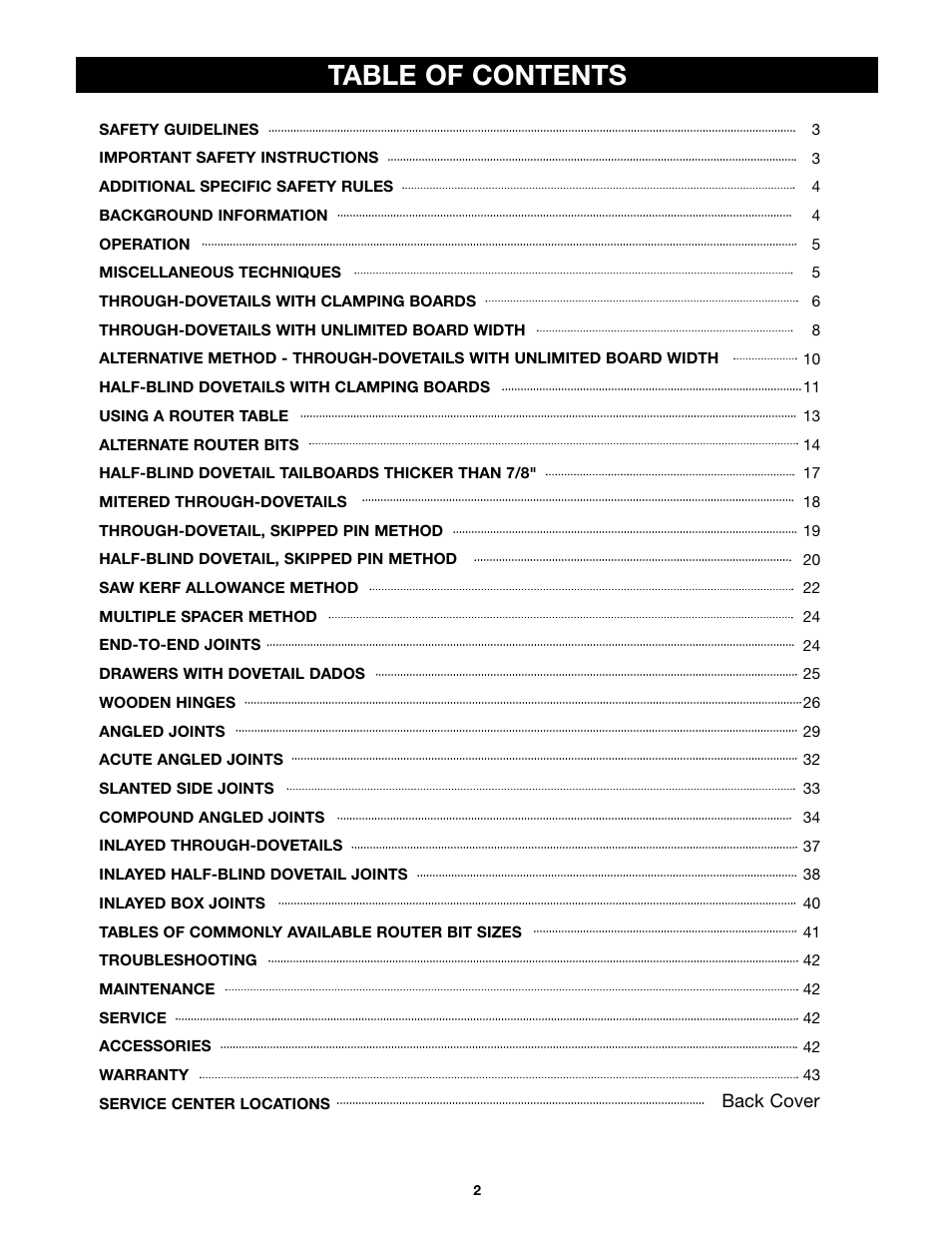 Porter-Cable 4212 User Manual | Page 2 / 44