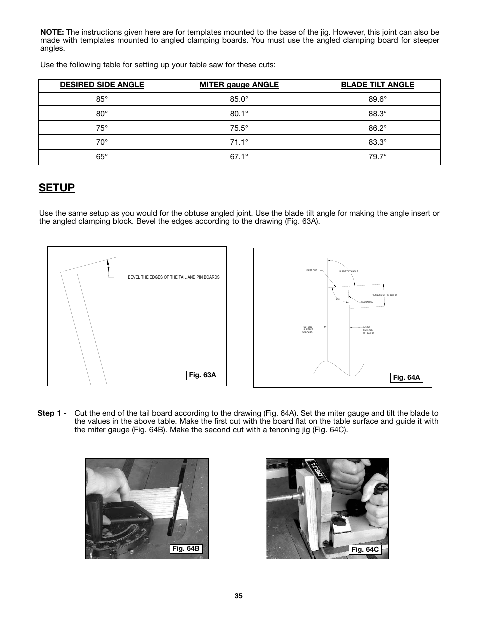 Setup | Porter-Cable 4212 User Manual | Page 35 / 44