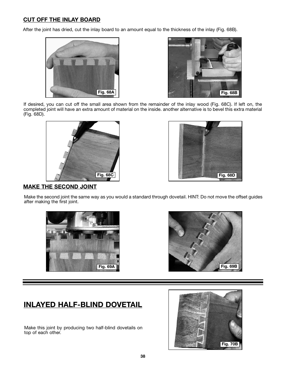 Inlayed half-blind dovetail | Porter-Cable 4212 User Manual | Page 38 / 44