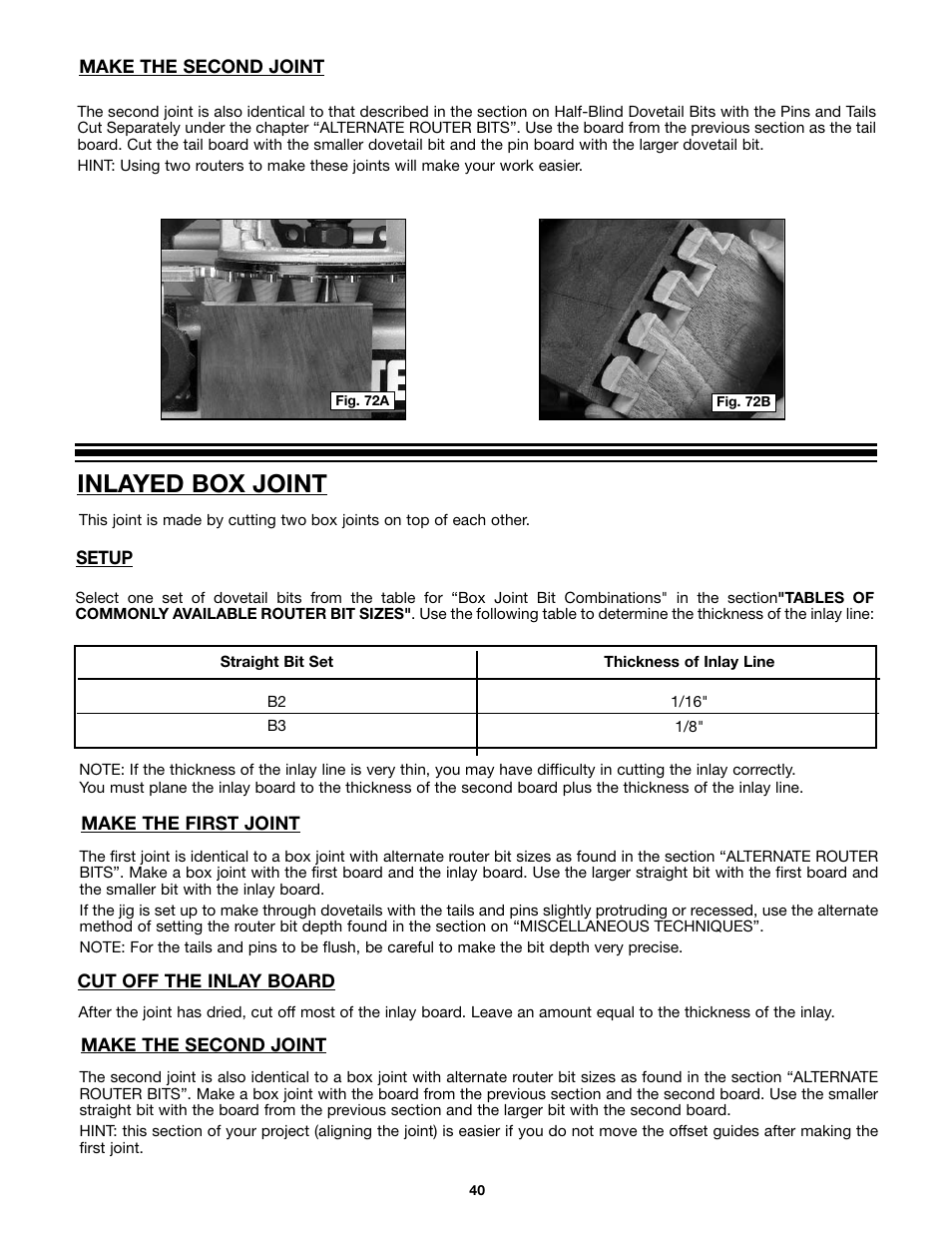 Inlayed box joint | Porter-Cable 4212 User Manual | Page 40 / 44