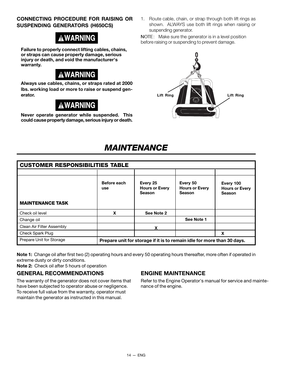 Maintenance | Porter-Cable H450CS User Manual | Page 14 / 20