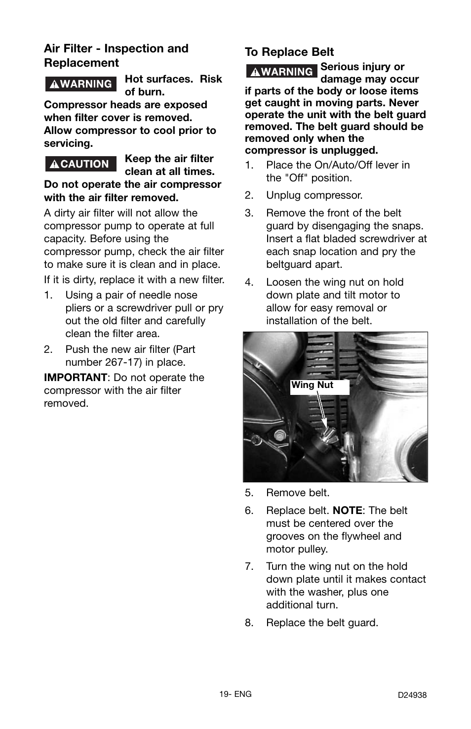 Porter-Cable D24938-044-2 User Manual | Page 19 / 28