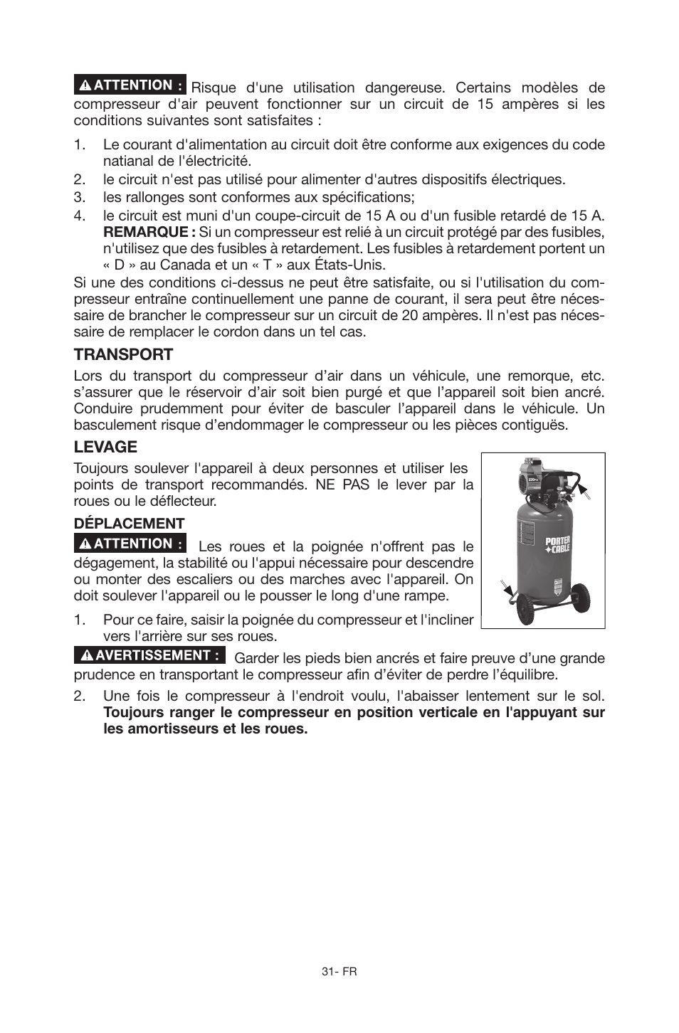 Porter-Cable C6110 User Manual | Page 31 / 72