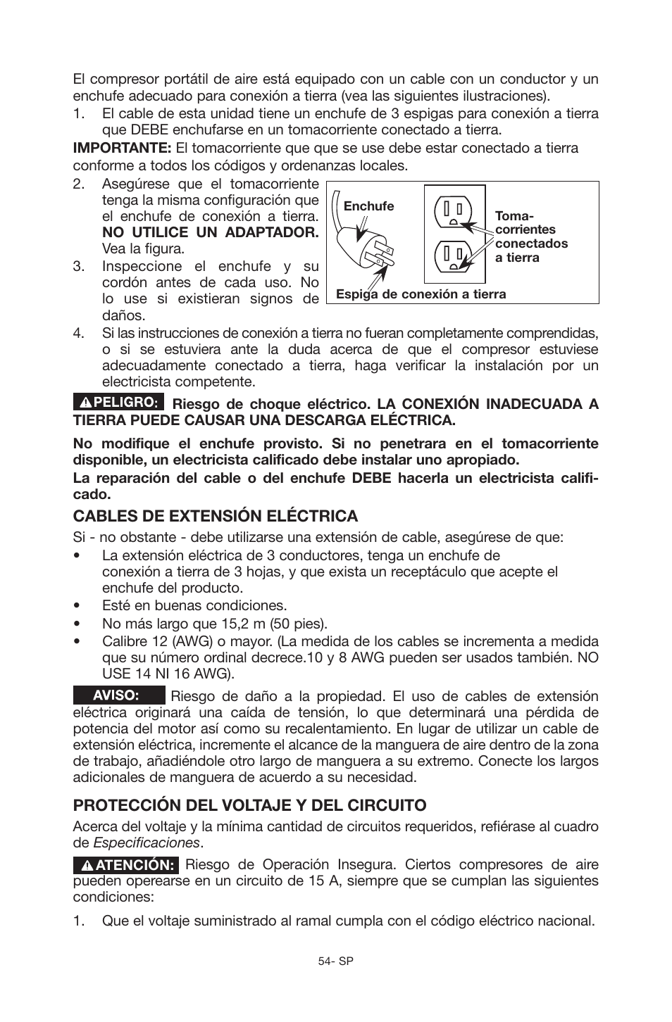 Porter-Cable C6110 User Manual | Page 54 / 72