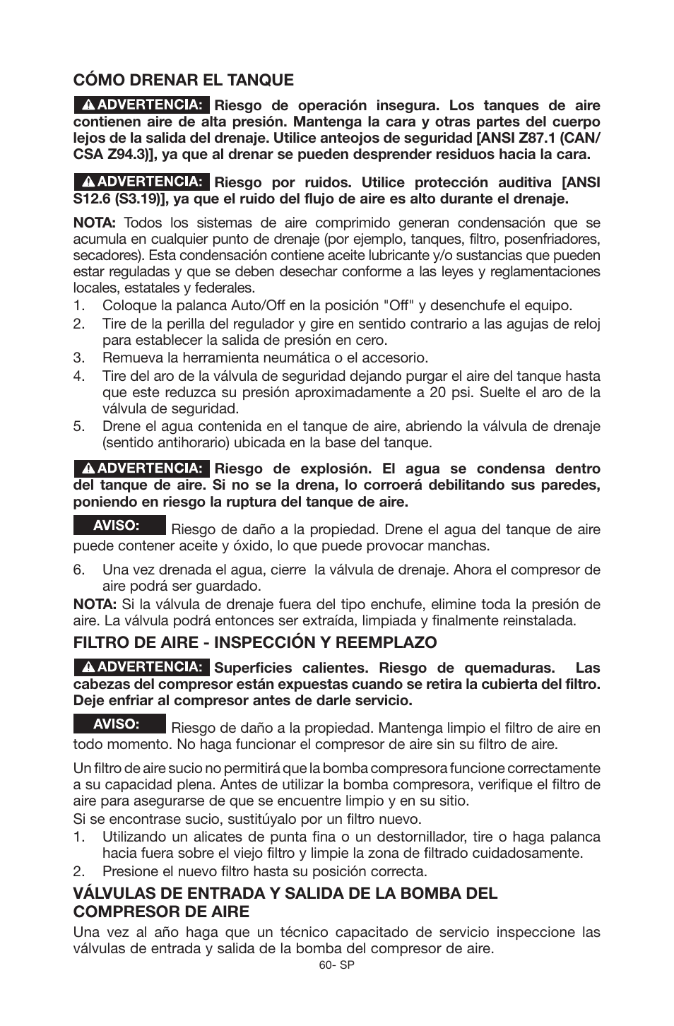 Porter-Cable C6110 User Manual | Page 60 / 72