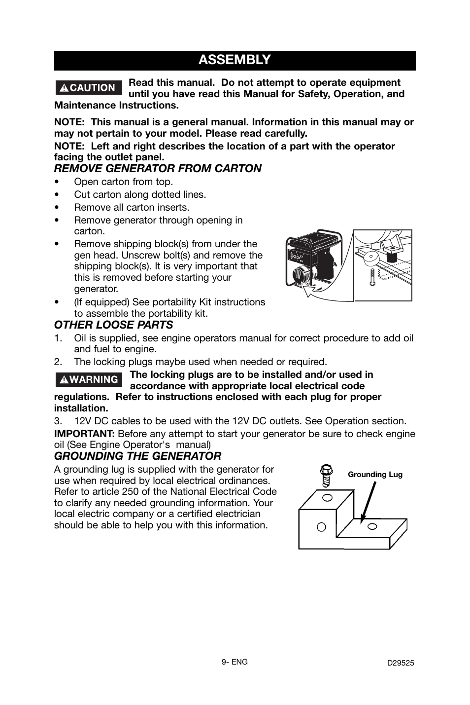 Assembly | Porter-Cable BSV750 User Manual | Page 9 / 24