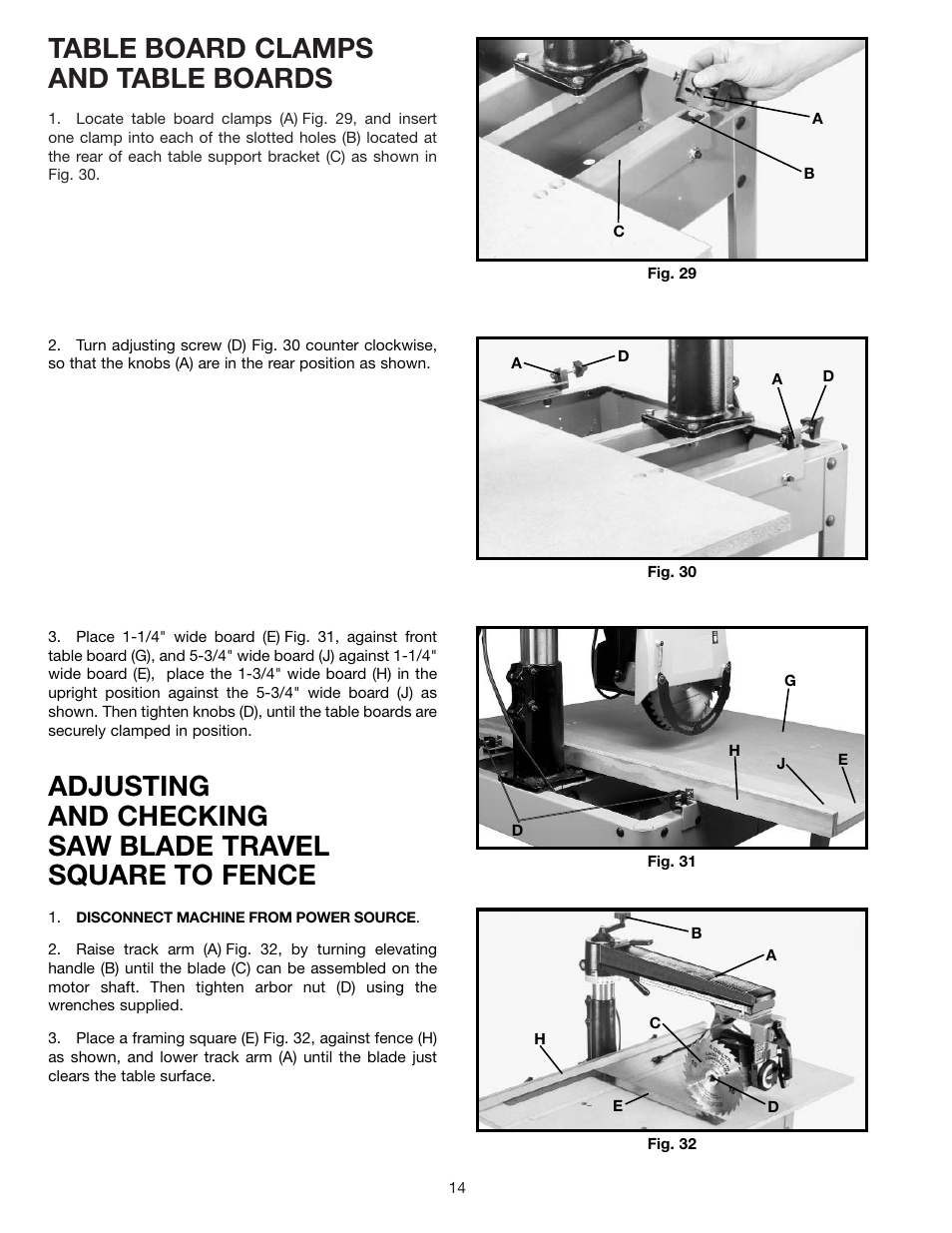 Table board clamps and table boards | Porter-Cable RS830 User Manual | Page 14 / 30