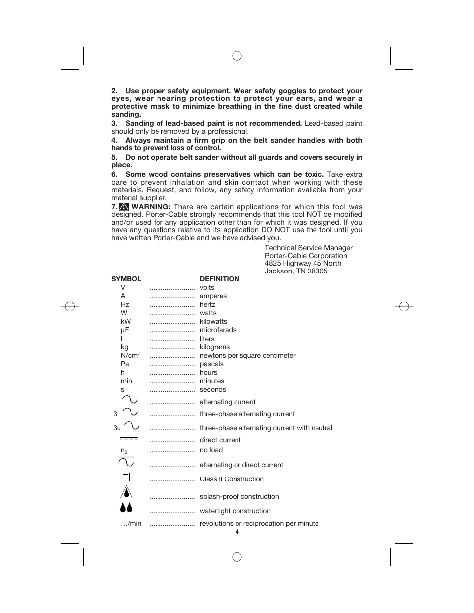 Porter-Cable 360 User Manual | Page 4 / 15