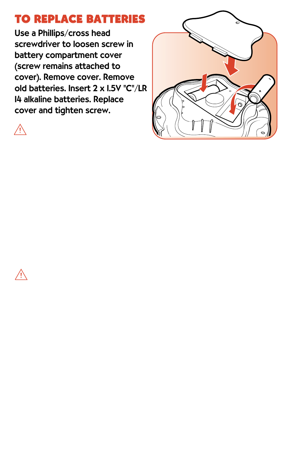 Caution, Important: battery information | Playskool Air-tivity Whirl Around 6186 User Manual | Page 3 / 4