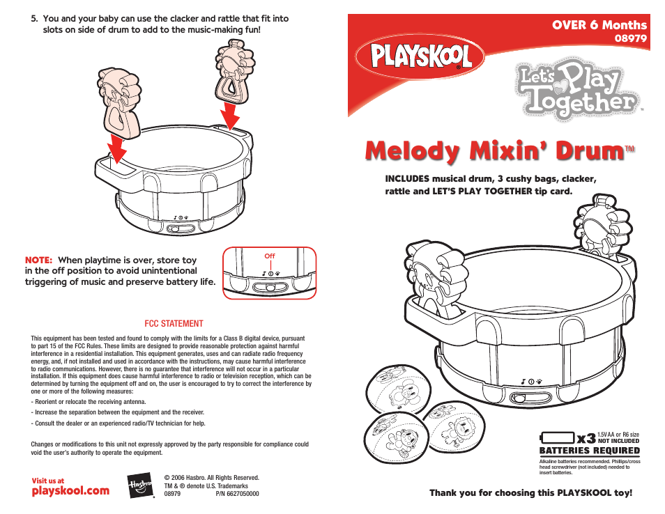 Playskool 8979 User Manual | 2 pages