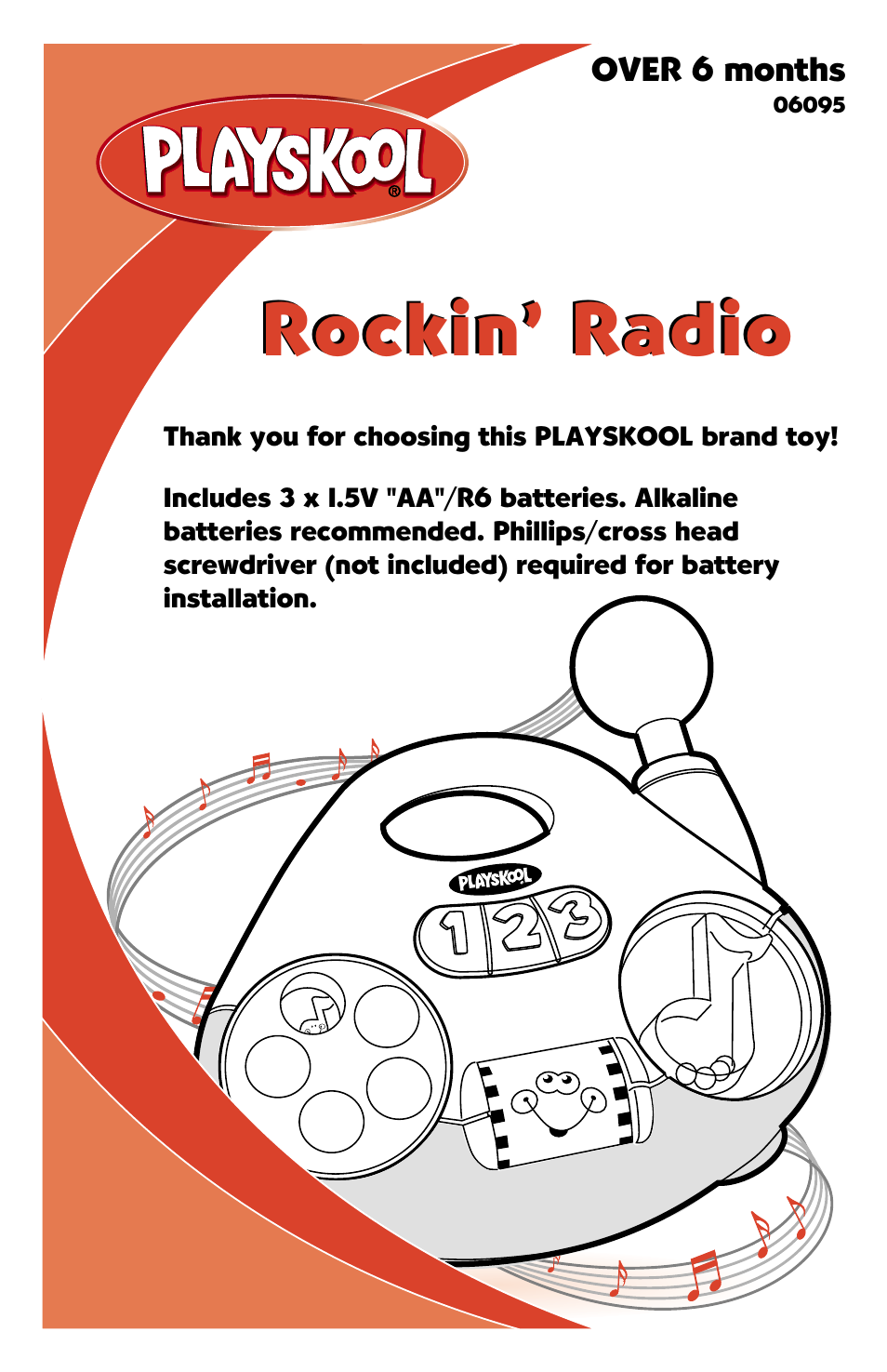 Playskool Rockin' Radio 06095 User Manual | 4 pages