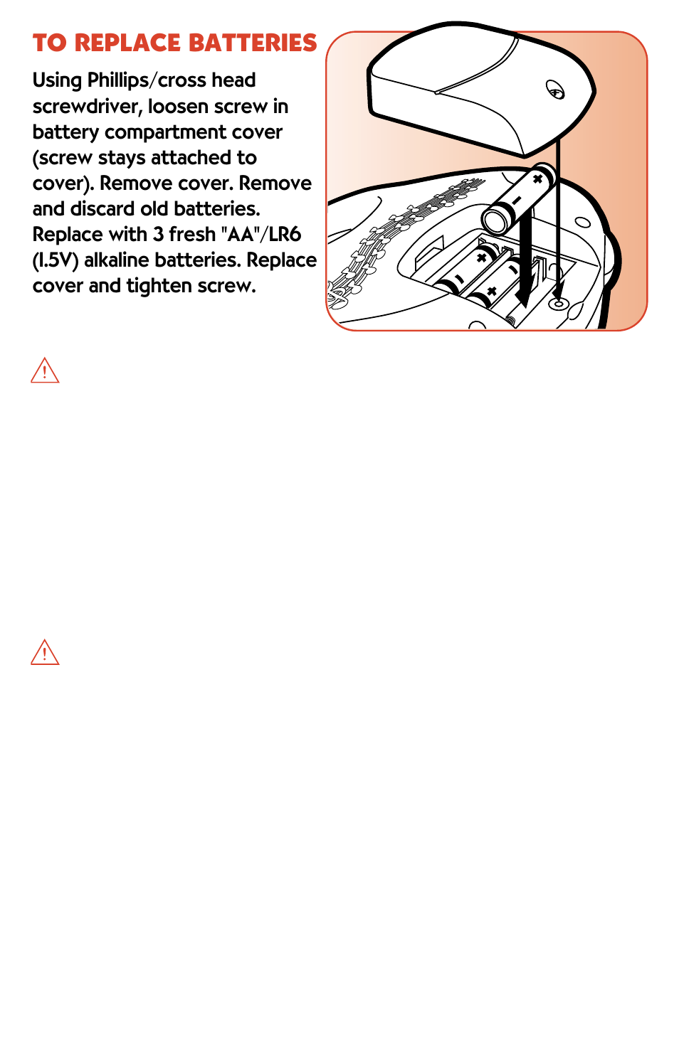 Caution, Important, Battery information | Playskool Rockin' Radio 06095 User Manual | Page 3 / 4