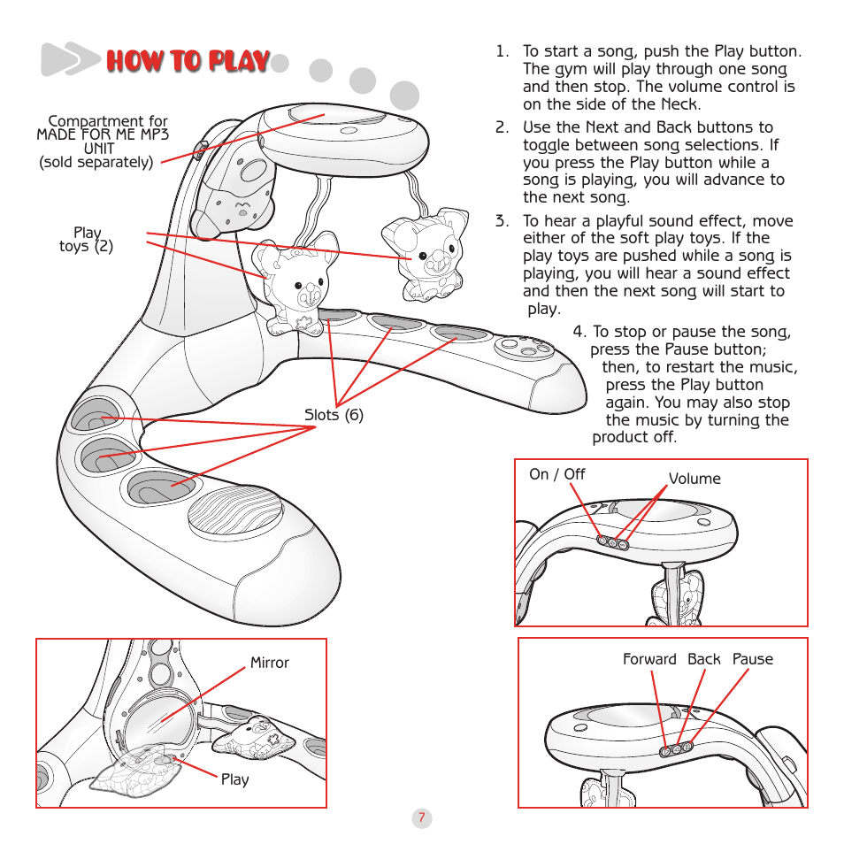How to play | Playskool 2-in-1 Infant Gym 08662 User Manual | Page 8 / 12