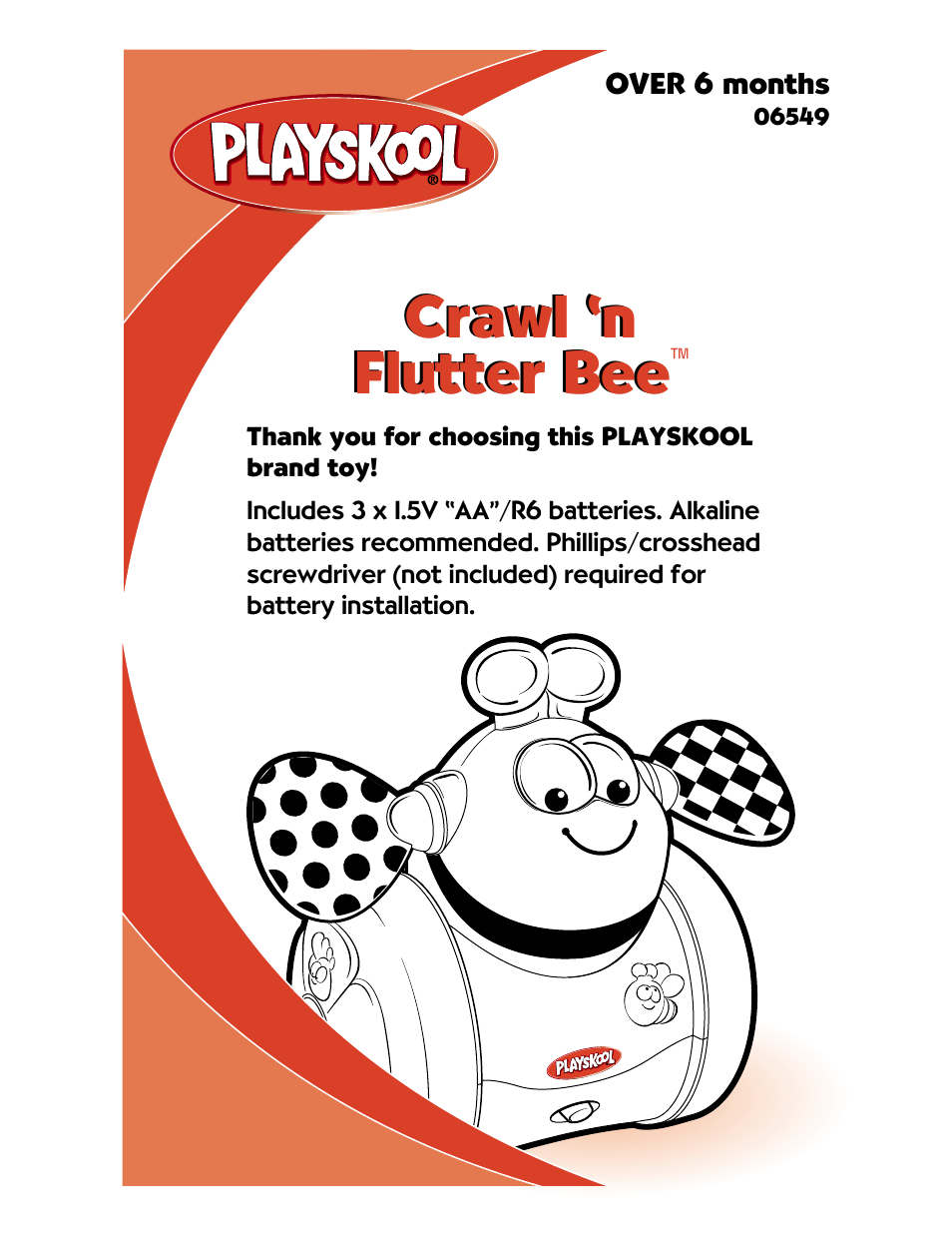 Playskool Crawl n' Flutter Bee 06549 User Manual | 4 pages