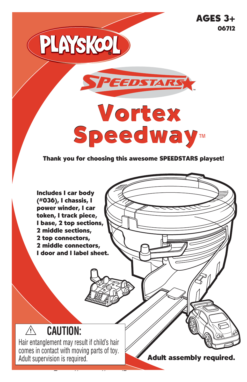 Playskool Speedstars Vortex Speedway 06712 User Manual | 4 pages