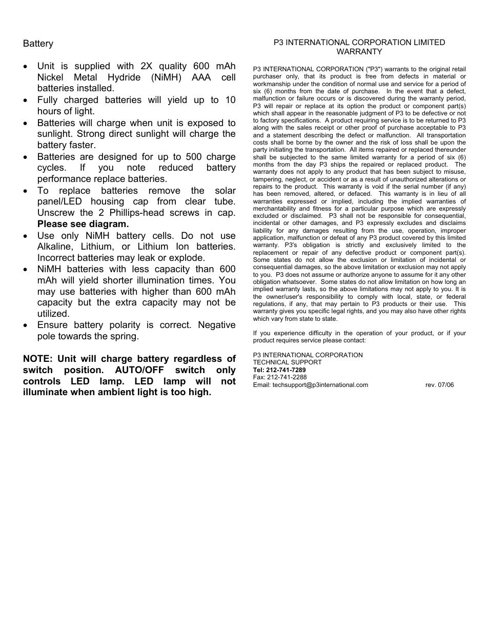 P3 International P7680 User Manual | Page 2 / 2