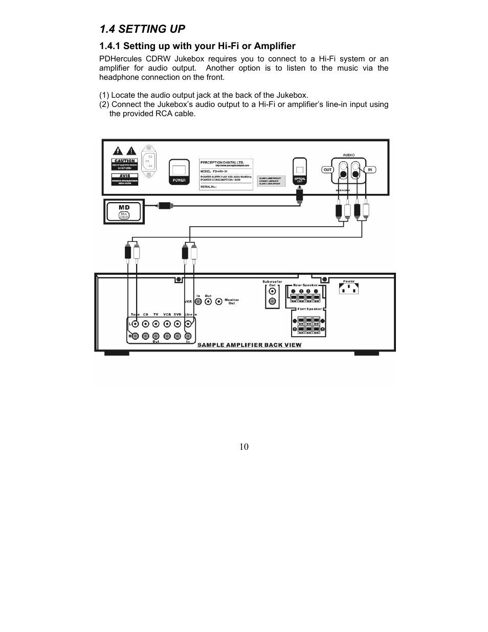 Perception Digital JUKEBOX PD - 450 - 01 User Manual | Page 10 / 42