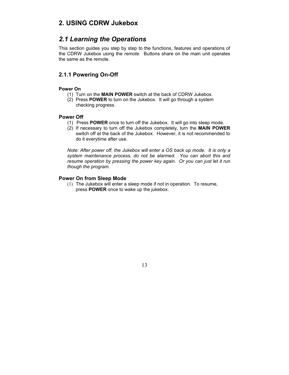 Using cdrw jukebox 2.1 learning the operations | Perception Digital JUKEBOX PD - 450 - 01 User Manual | Page 13 / 42