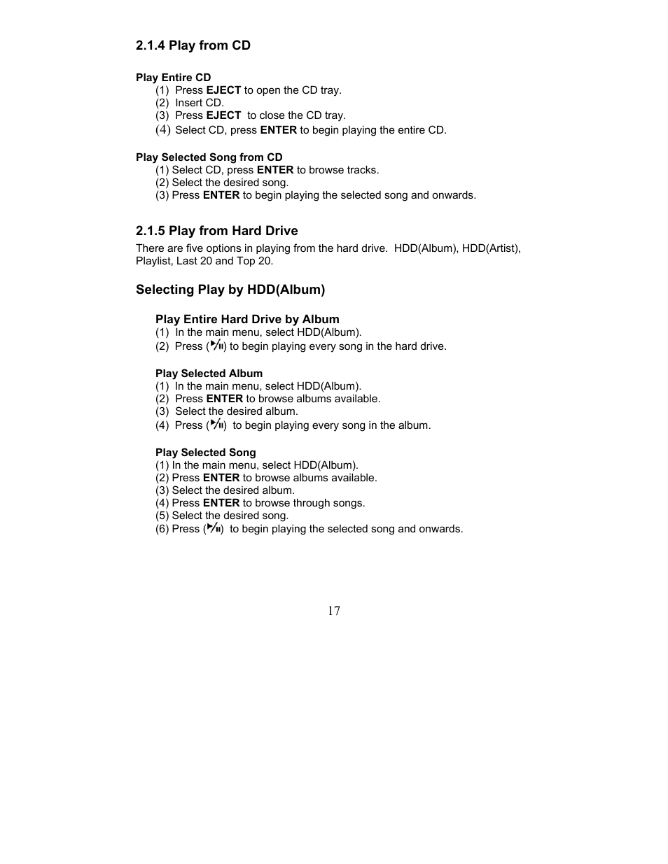 Perception Digital JUKEBOX PD - 450 - 01 User Manual | Page 17 / 42