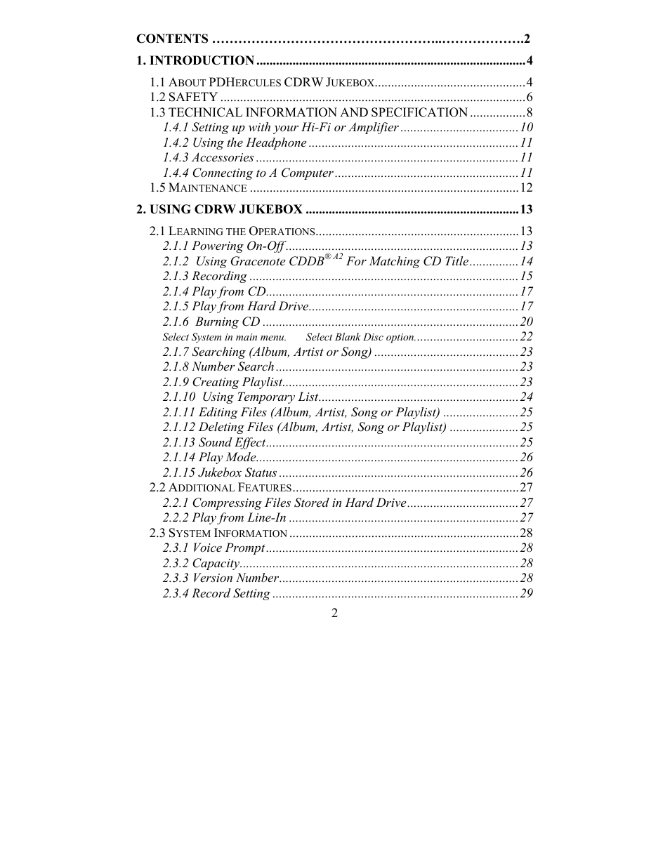 Perception Digital JUKEBOX PD - 450 - 01 User Manual | Page 2 / 42