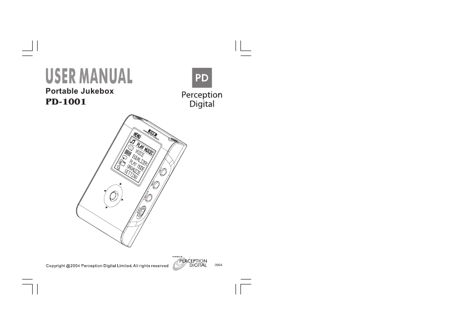 Perception Digital PD-1001 User Manual | 20 pages