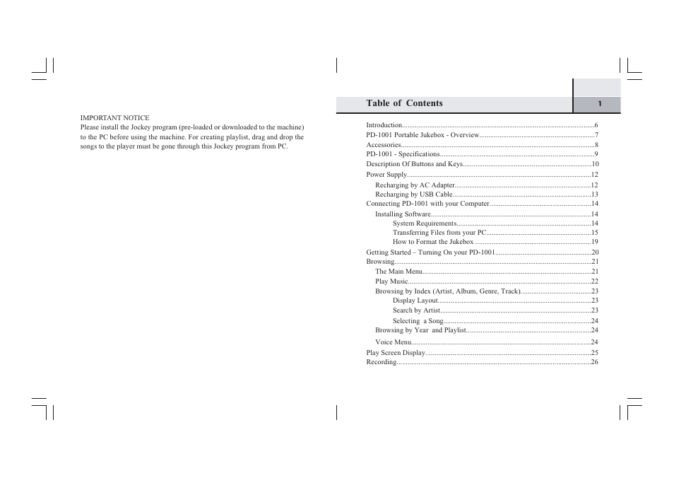 Perception Digital PD-1001 User Manual | Page 2 / 20