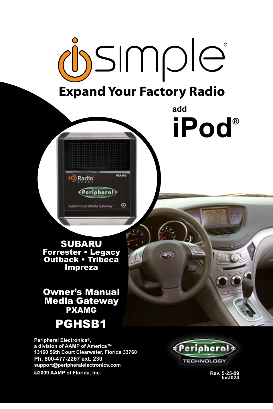 Peripheral Electronics IPOD PGHSB1 User Manual | 14 pages