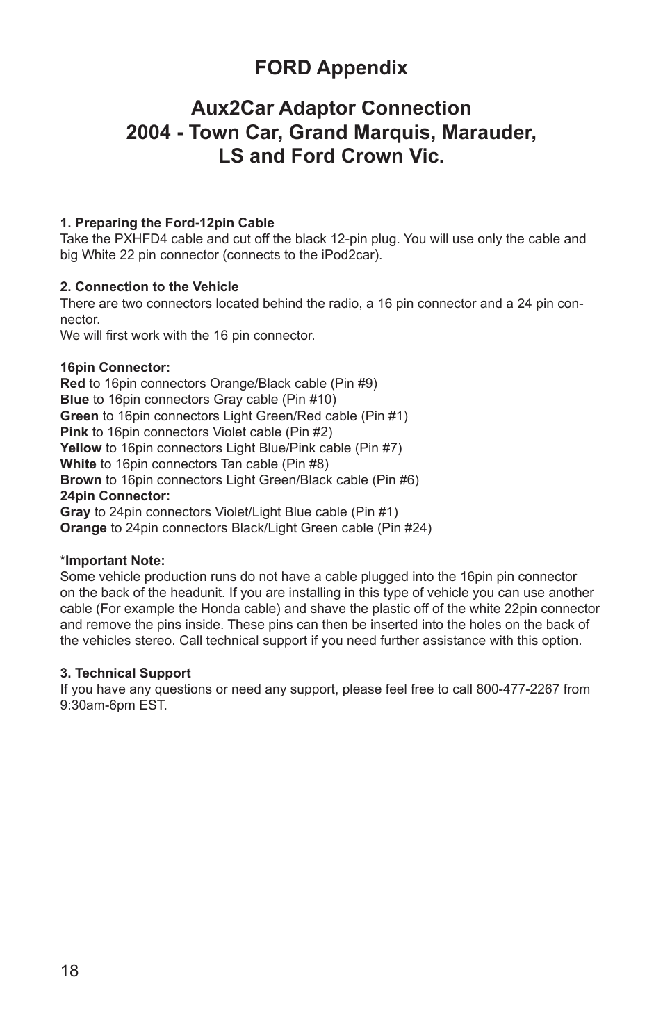 Peripheral Electronics Aux2Car User Manual | Page 20 / 24