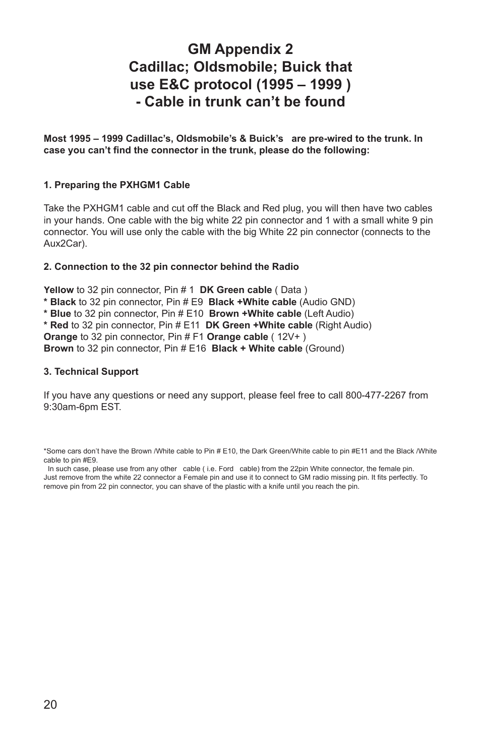 Peripheral Electronics Aux2Car User Manual | Page 22 / 24