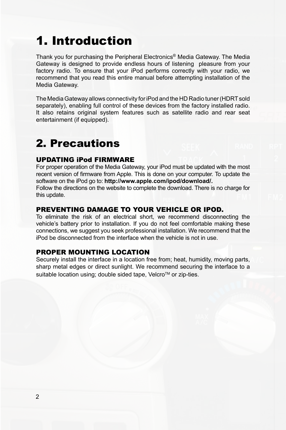 Introduction, Precautions | Peripheral Electronics PGHTY1 User Manual | Page 4 / 14