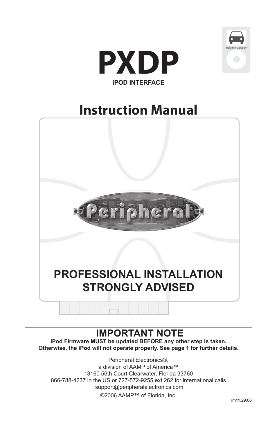 Peripheral Electronics MP3 Player Accessories User Manual | 12 pages