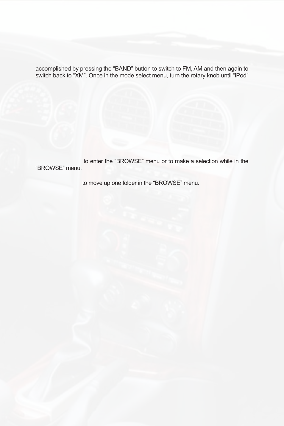 Ipod operation | Peripheral Electronics PGHGM5 User Manual | Page 7 / 16
