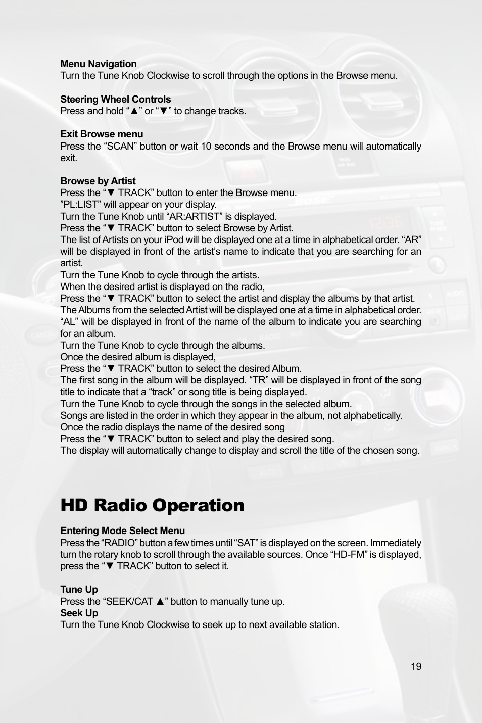 Hd radio operation | Peripheral Electronics MEDIA GATEWAY PXAMG PGHNI2 User Manual | Page 21 / 34