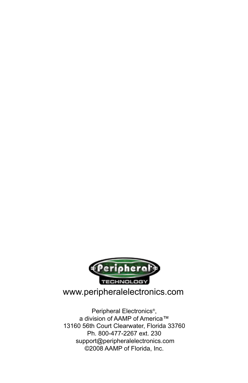 Peripheral Electronics PGHHD1 User Manual | Page 16 / 16